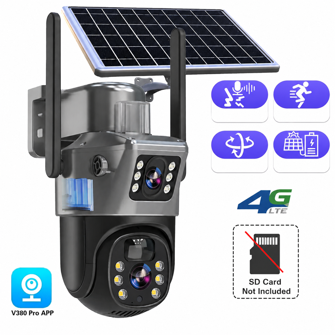 Caméra de sécurité solaire pour une surveillance extérieure intelligente