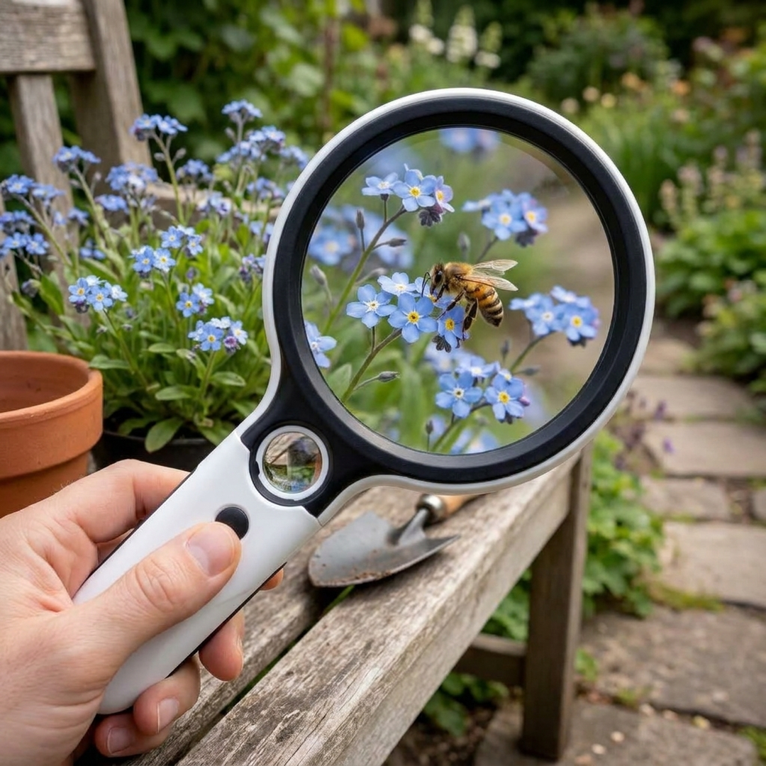Lupa LED de doble lente para acercamientos claros