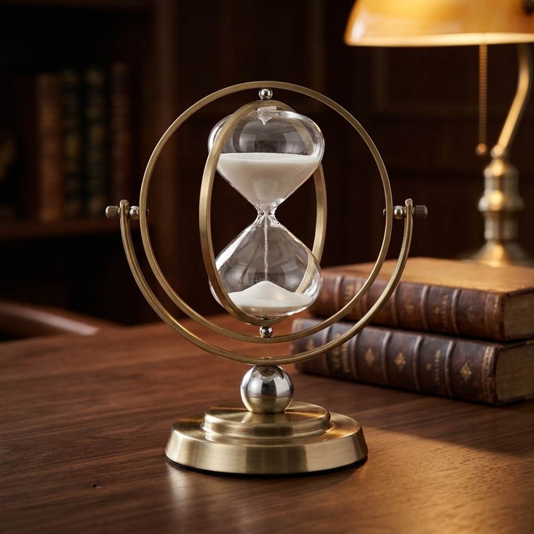 Hängender Sanduhr-Timer – kunstvolle Zeitmessung