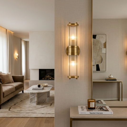Gold Crystal Wall Sconce for Warm Ambiance