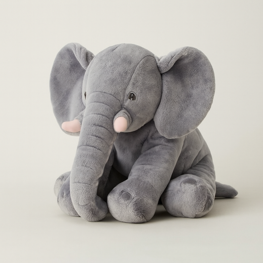 Coussin éléphant en peluche pour des câlins apaisants