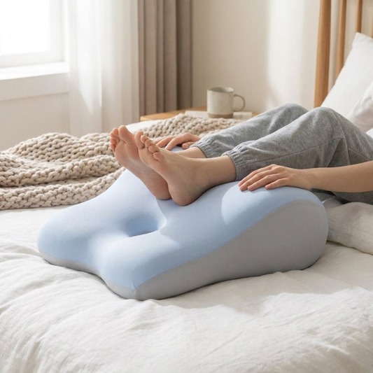 Pernă ergonomică de susținere tip pană, din spumă cu memorie