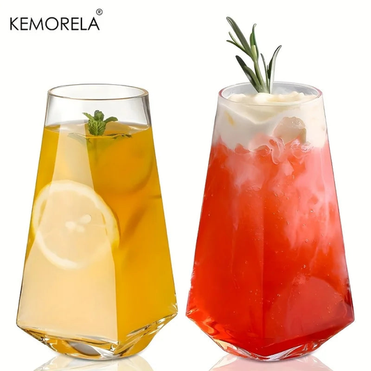 Fasetované sklenice typu highball pro pevný úchop