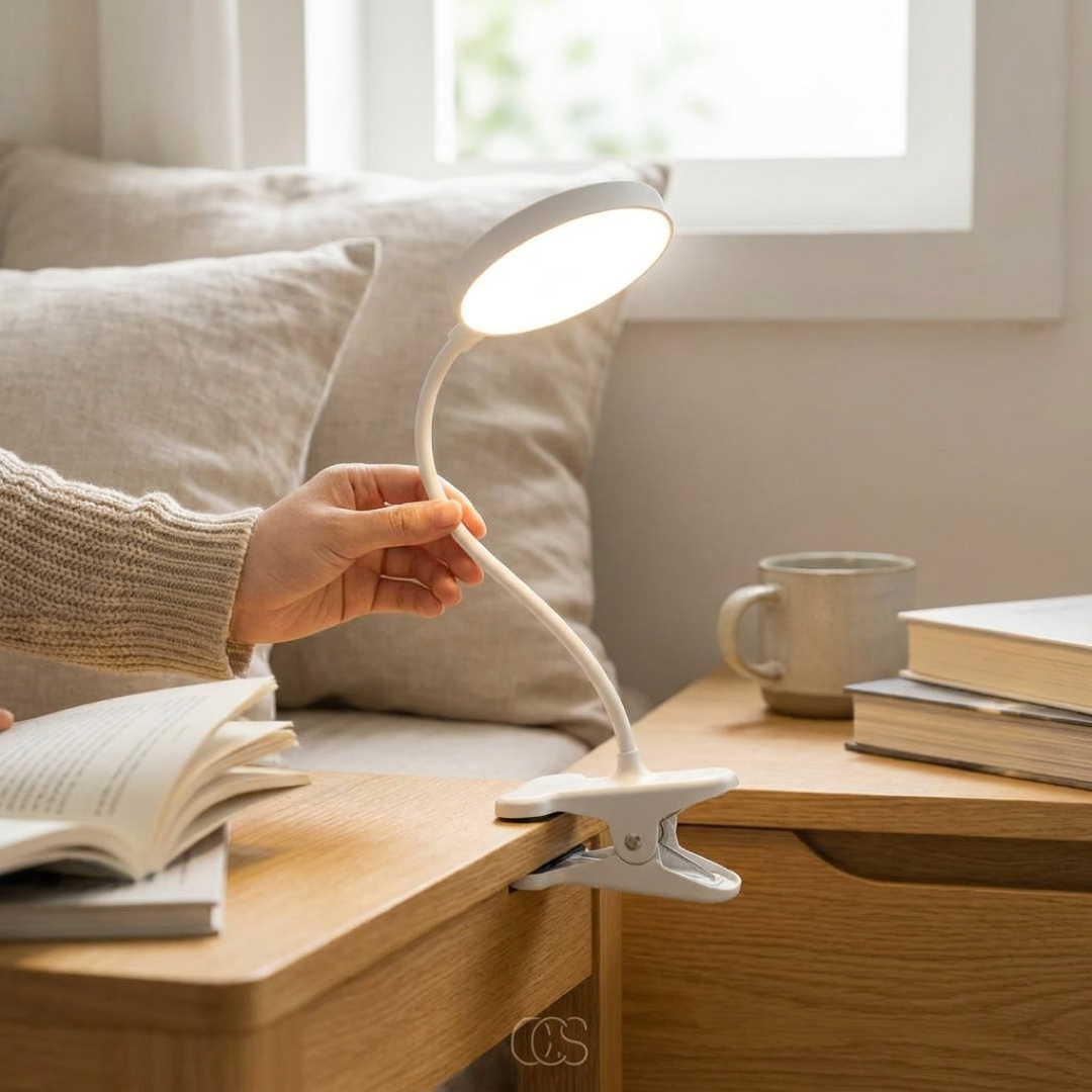 Oplaadbare klemlamp voor gerichte verlichting