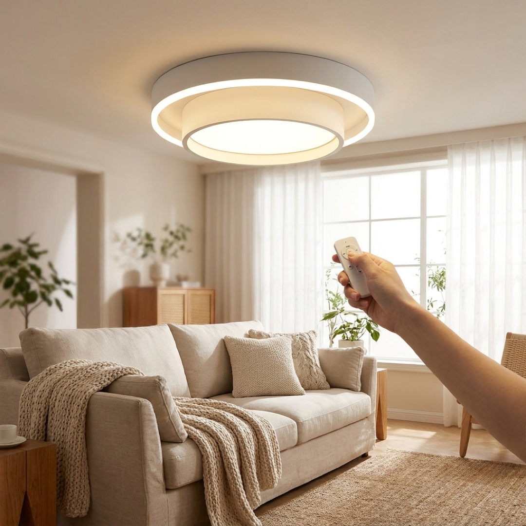 Lampada da soffitto a LED a doppio anello – atmosfera regolabile