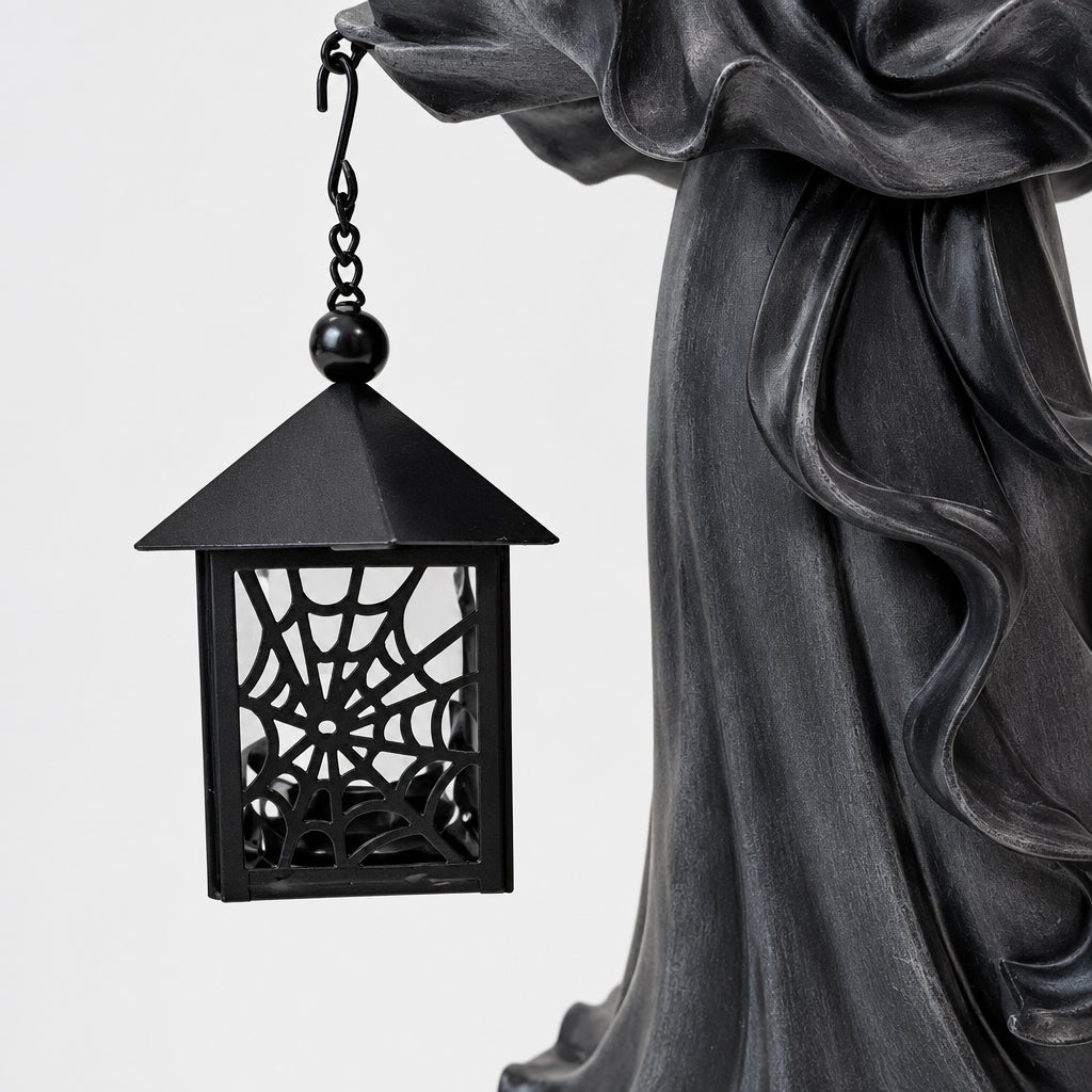 Schwarze Hexenlaterne für gemütliches Halloween-Licht