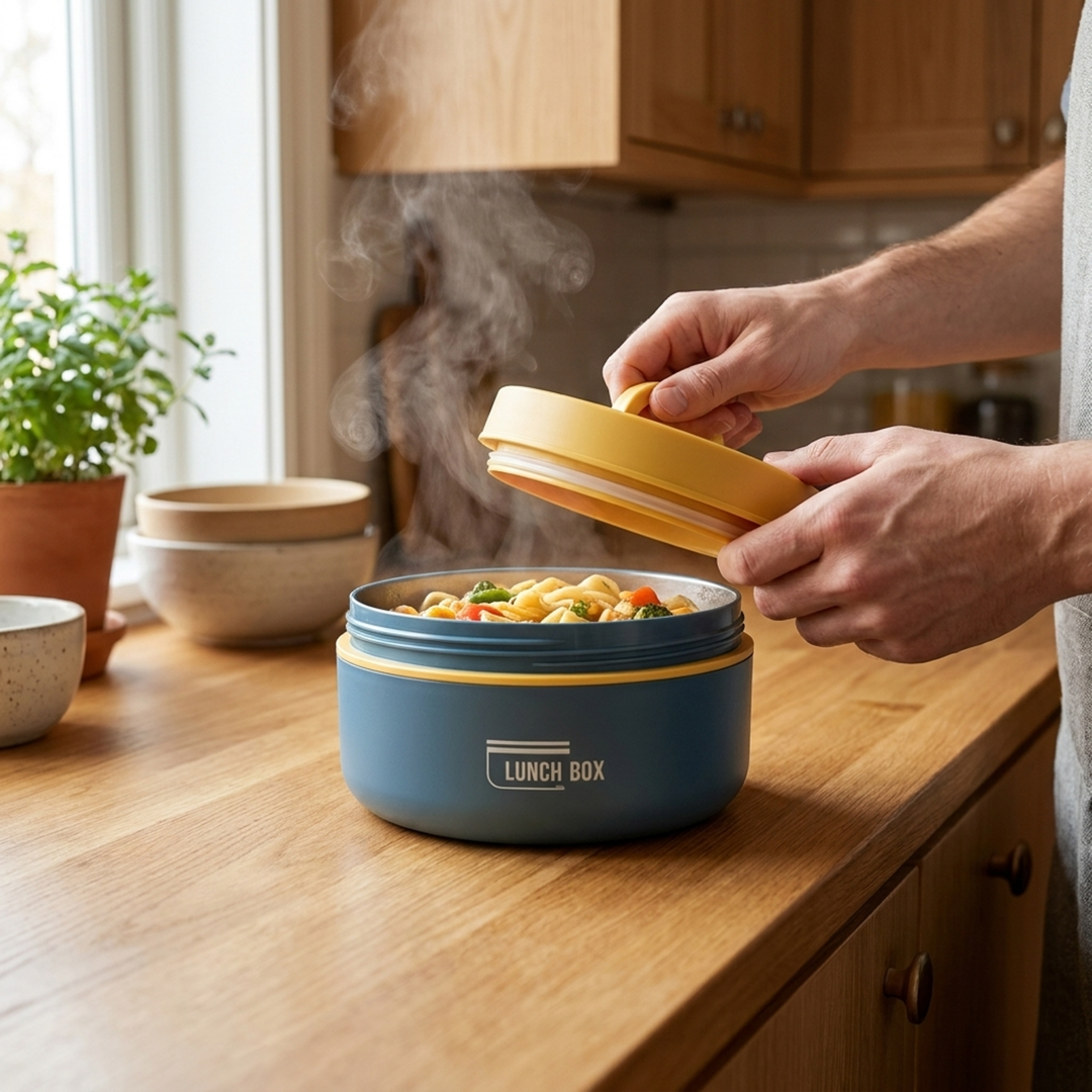 Lunch box isolato impilabile per pasti caldi