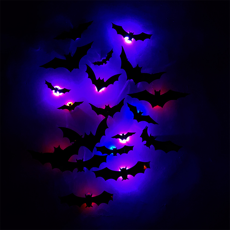 Lumini în formă de lilieci pentru pereți festivi de Halloween