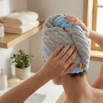 Turban de păr din microfibră pentru uscare mai rapidă, fără electrizare