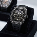 Rhinestone tonneau horloge voor moeiteloze stijl