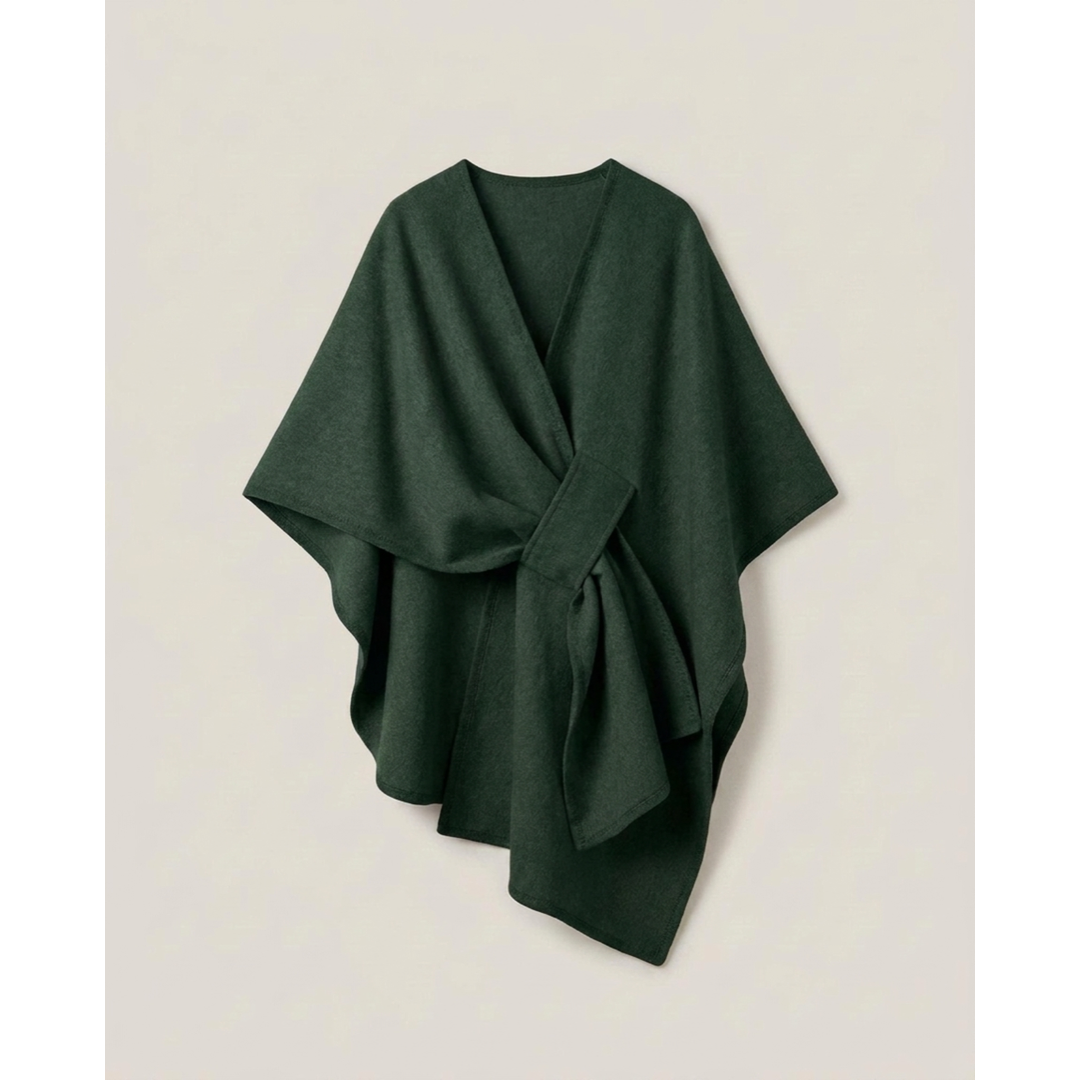 Omkeerbare poncho-wrap voor moeiteloos laagjes dragen  