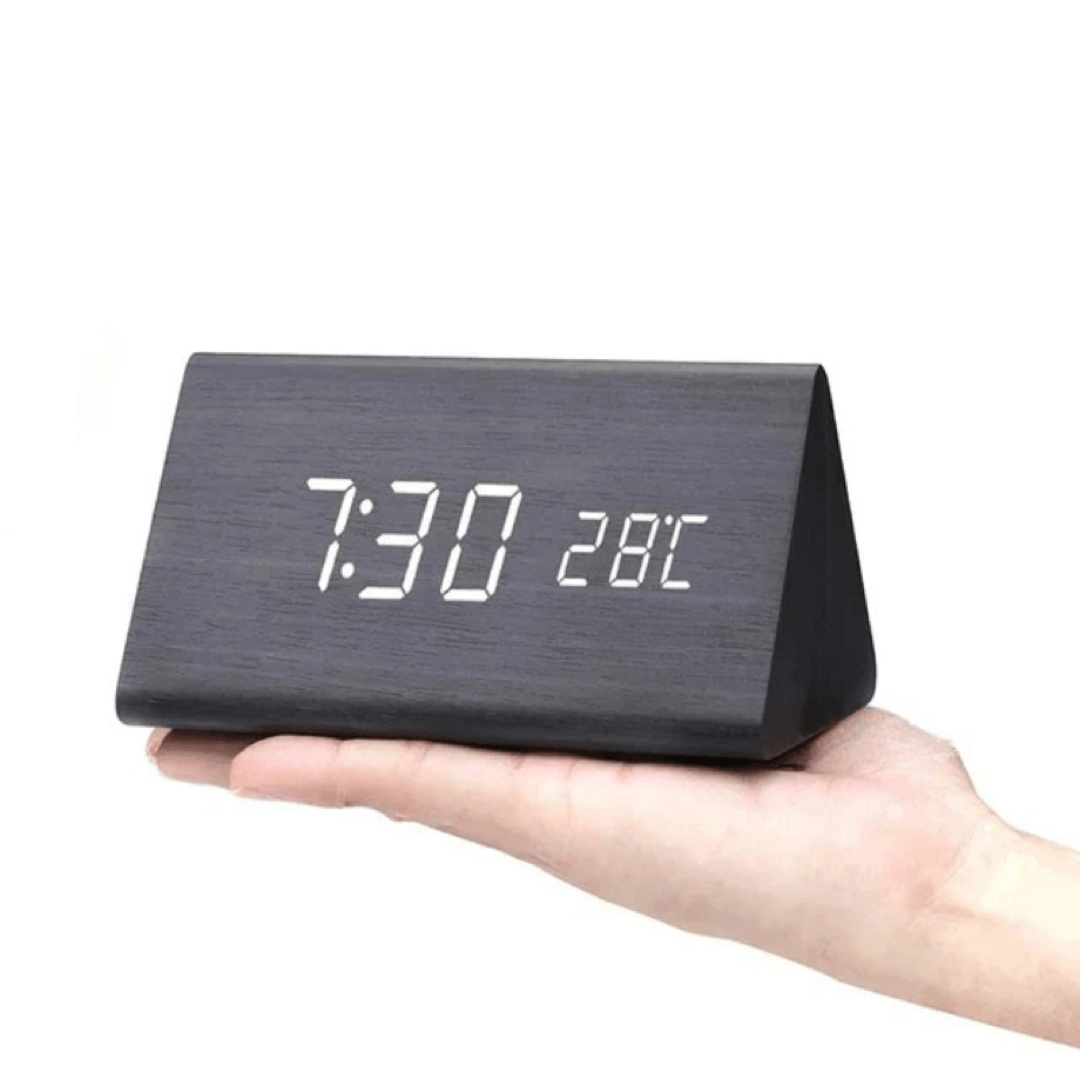 Wooden LED Clock for Hands-Free Timekeeping
