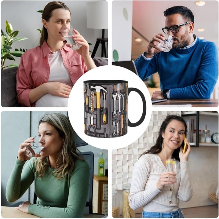 Tasse à café sur le thème des outils pour un café quotidien réconfortant