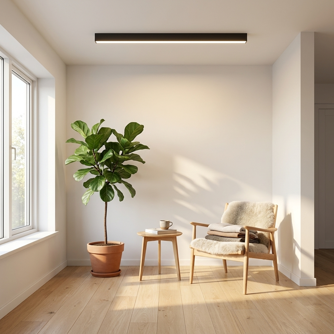 Scandinavische LED-plafondlamp voor heldere verlichting  