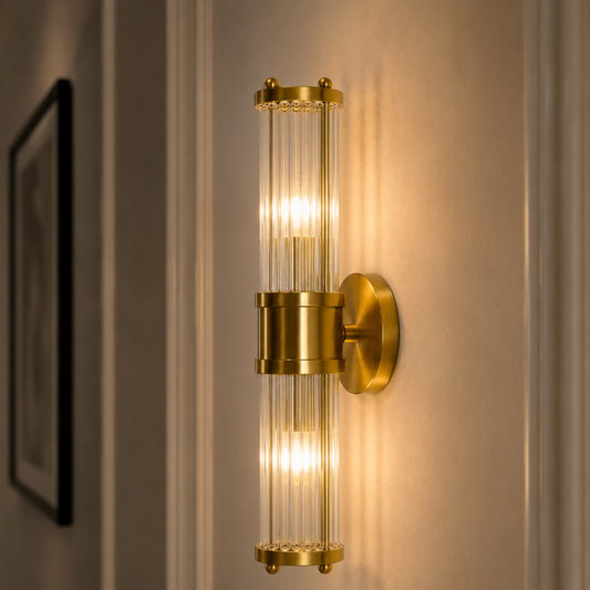 Gold Crystal Wall Sconce for Warm Ambiance