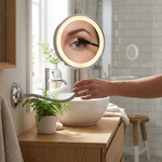 Specchio con ventosa e 10 luci per una cura precisa