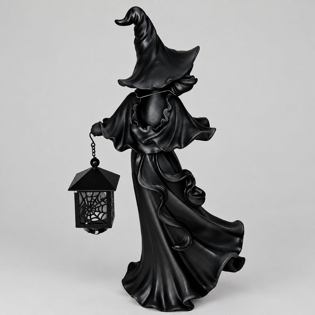 Schwarze Hexenlaterne für gemütliches Halloween-Licht