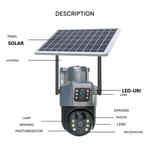 Caméra de sécurité solaire pour une surveillance extérieure intelligente
