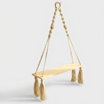 Boho macramé wandplank voor stijlvolle opslag