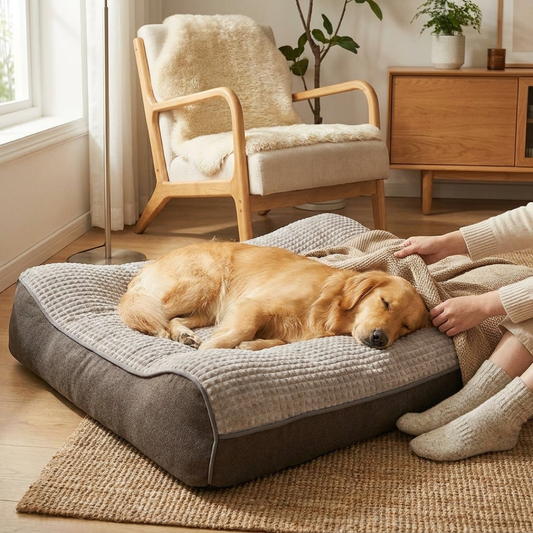 Groot Ondersteunend Hondenbed met Wasbare Hoes