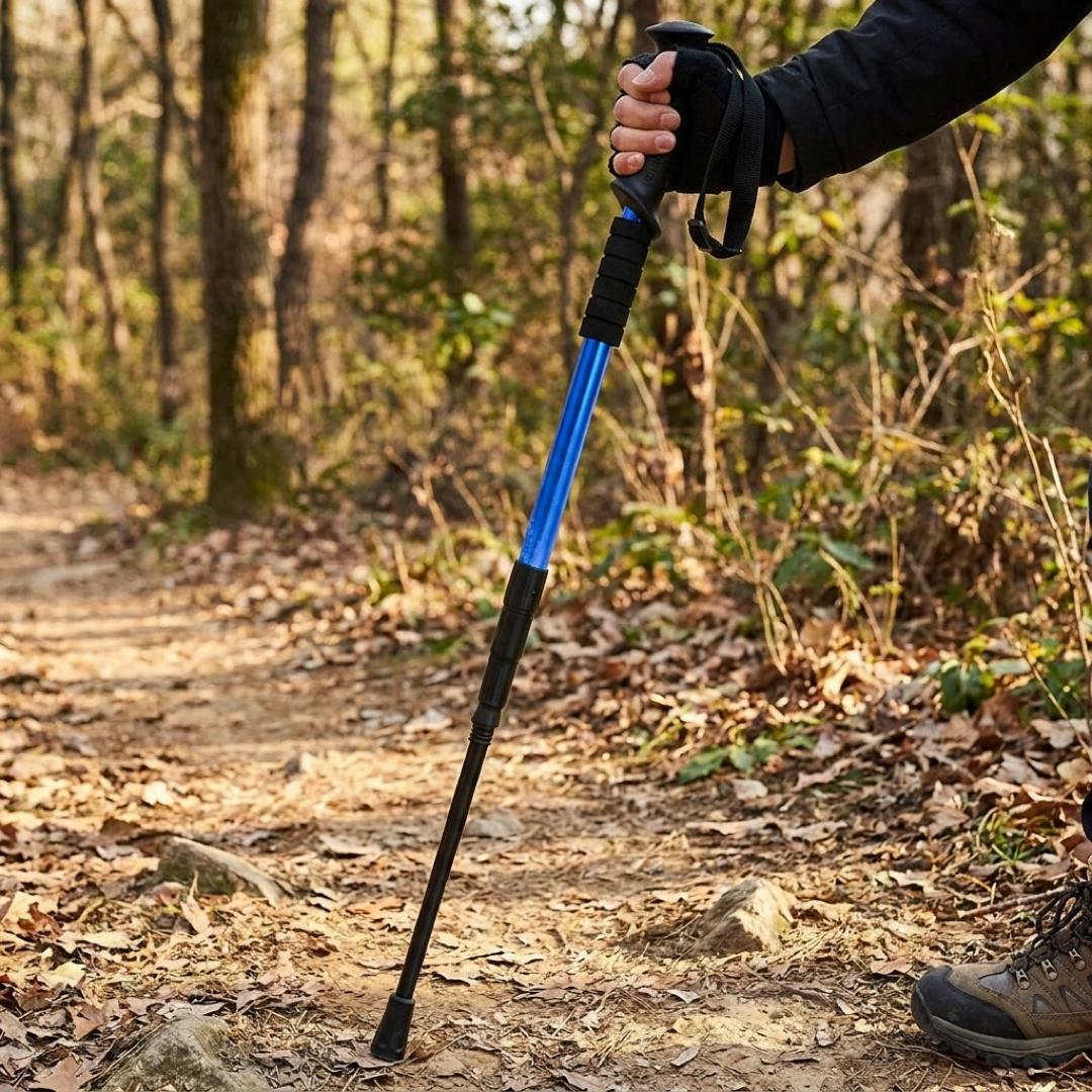 Bâton de trekking pliable pour des sentiers plus stables