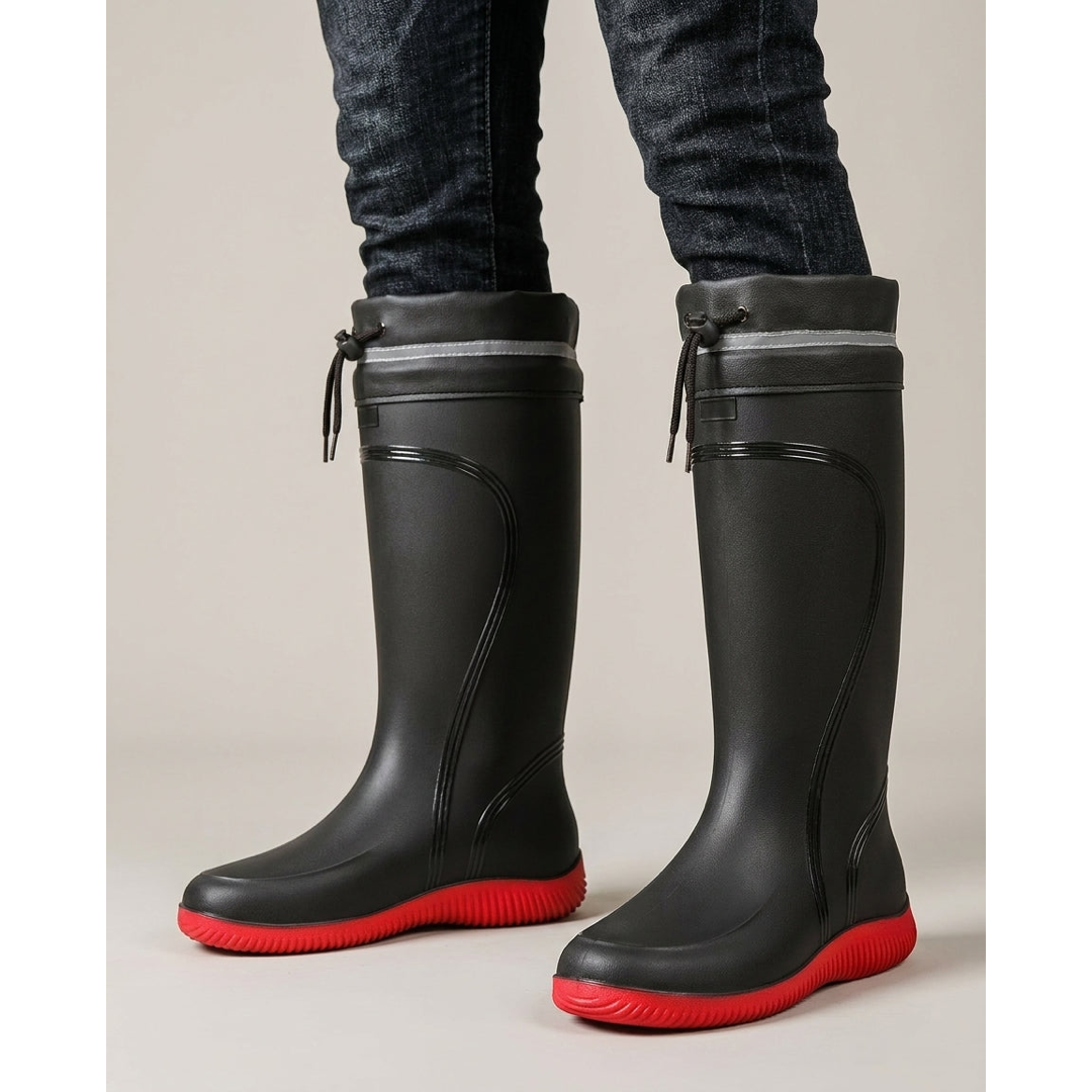 Heren regenlaarzen met trekkoord voor comfort de hele dag
