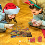 Adventní kalendář s vánočními puzzle pro rodinnou zábavu