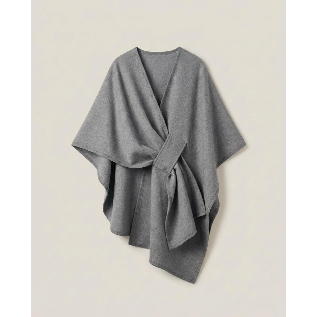 Omkeerbare poncho-wrap voor moeiteloos laagjes dragen  