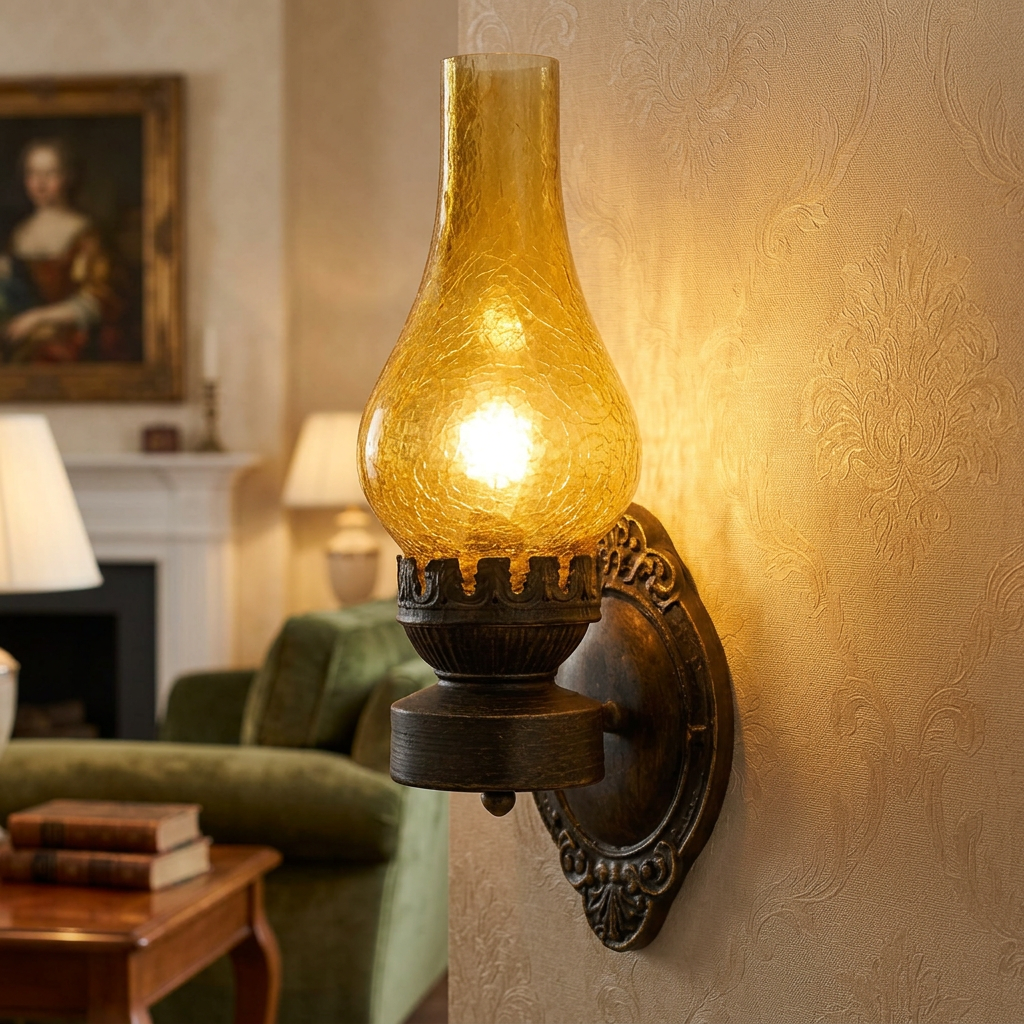 Kerosene-Style Wall Sconce for a Warm Glow
