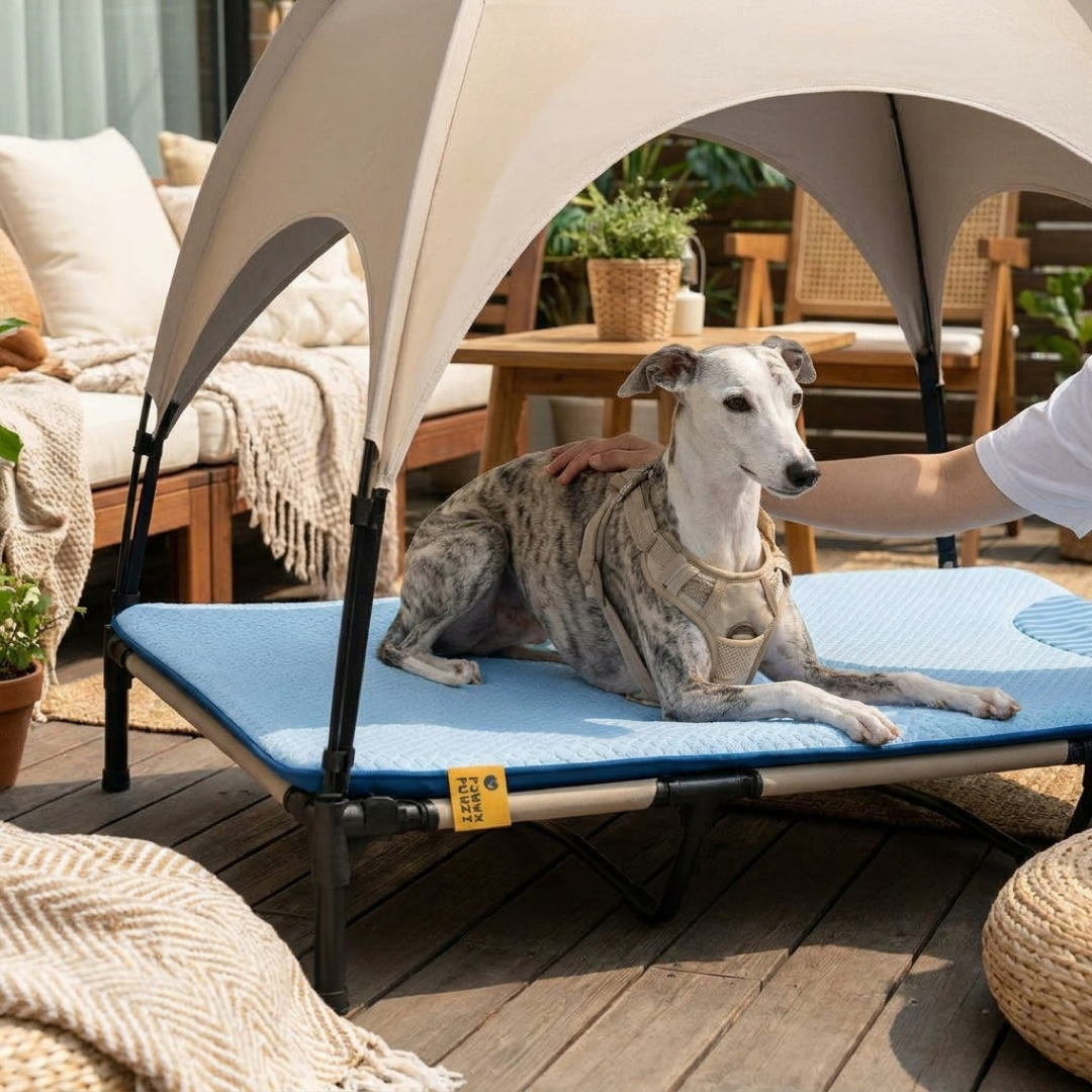 Erhöhtes Hundebett für kühleren, gelenkschonenden Schlaf