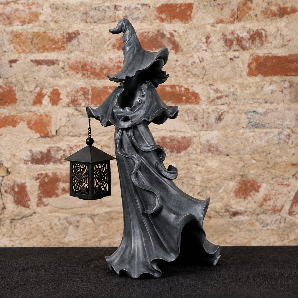 Schwarze Hexenlaterne für gemütliches Halloween-Licht