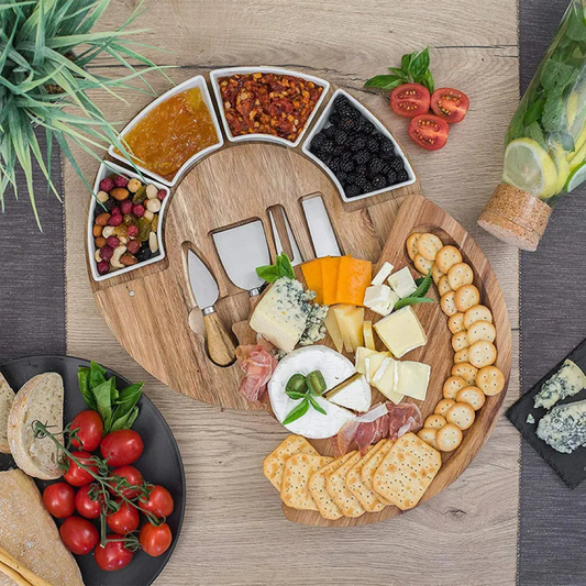 Akazien-Charcuterie-Brett-Set für müheloses Gastgebersein