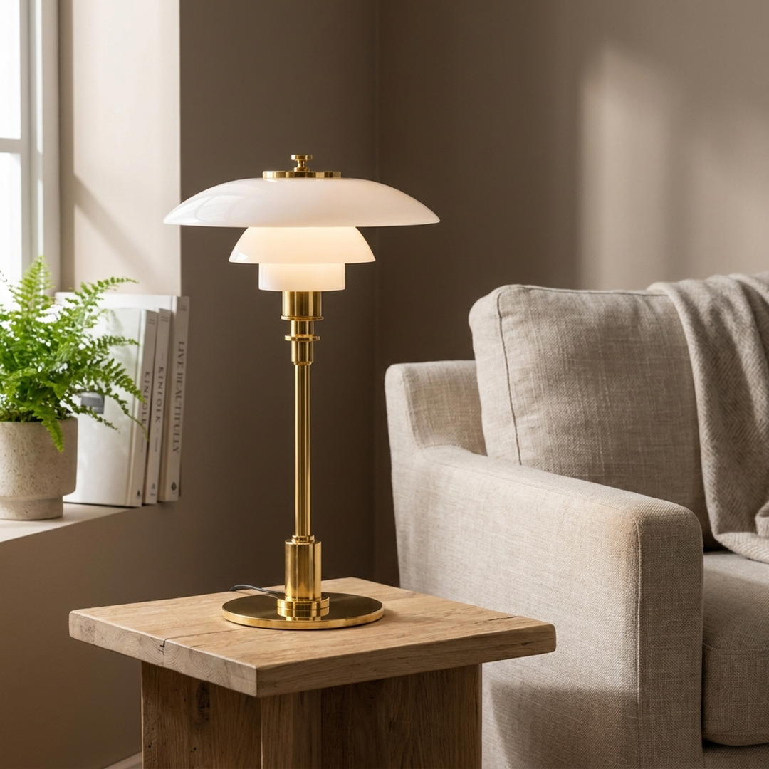 Gesculpteerde tafellamp voor kunstzinnige verlichting