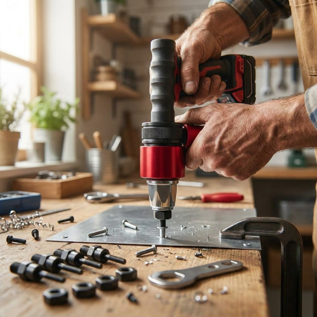 Outil de pose de rivets pour une installation sans effort