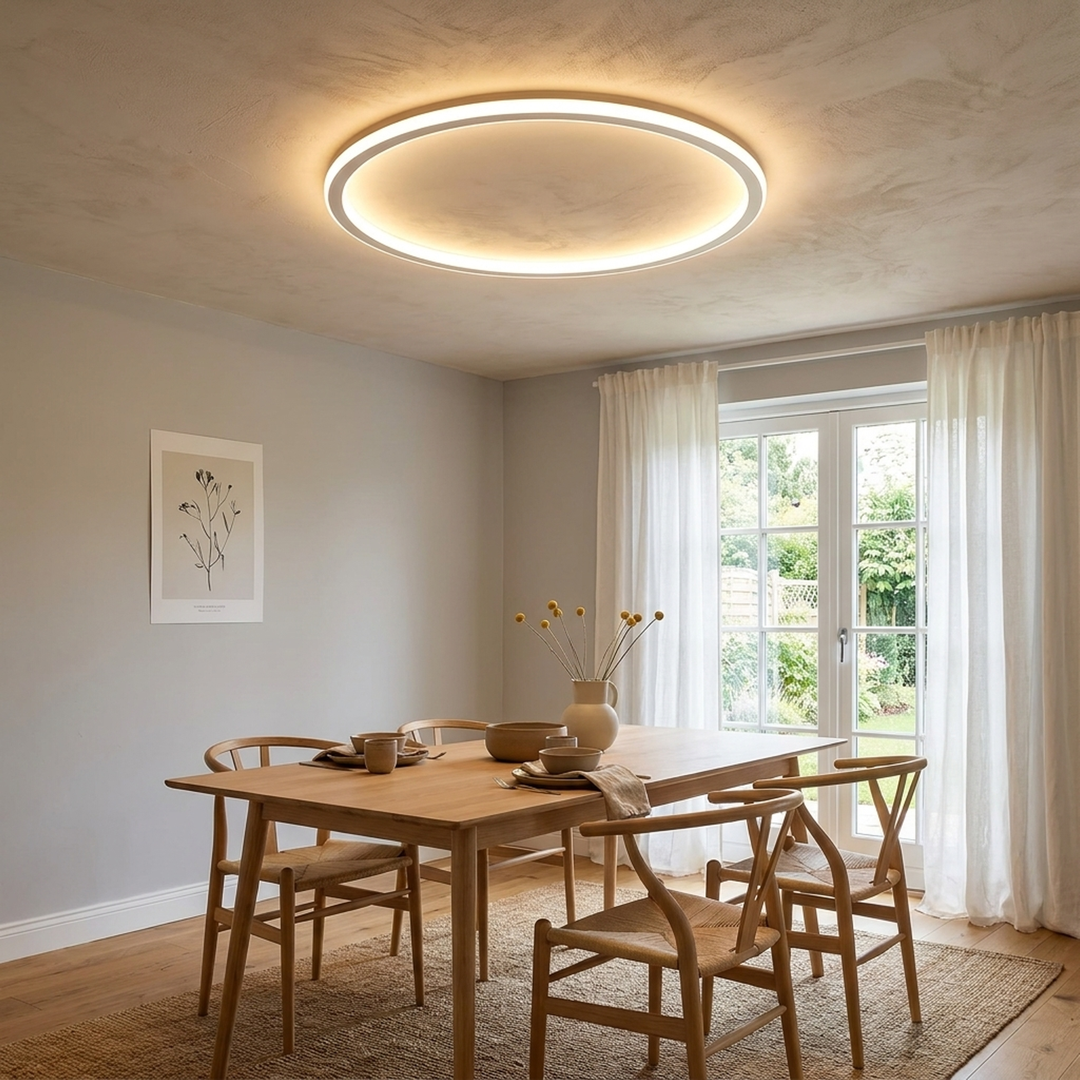Lampada da soffitto LED nordica per un comfort visivo delicato