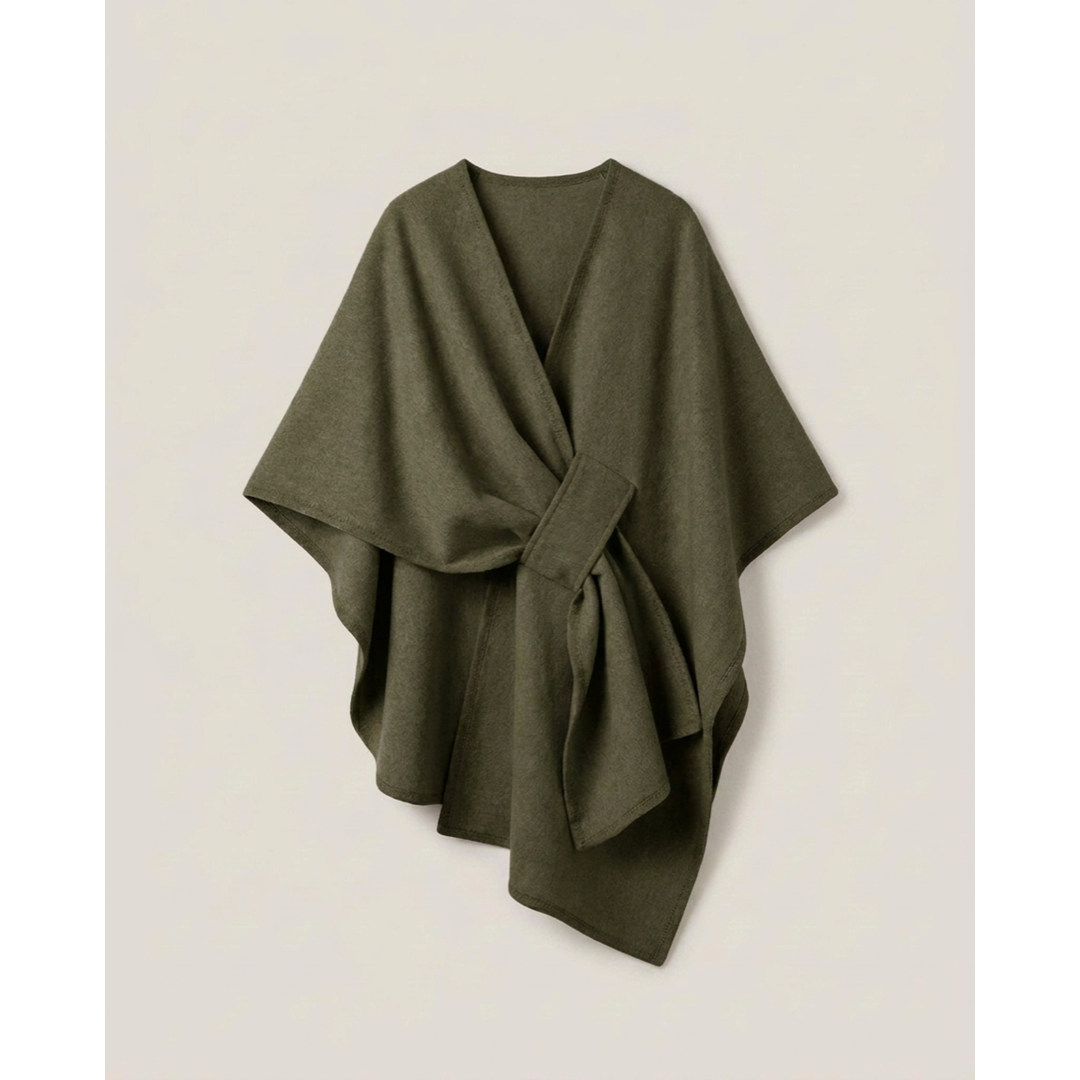Omkeerbare poncho-wrap voor moeiteloos laagjes dragen  