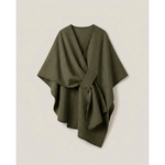 Omkeerbare poncho-wrap voor moeiteloos laagjes dragen  