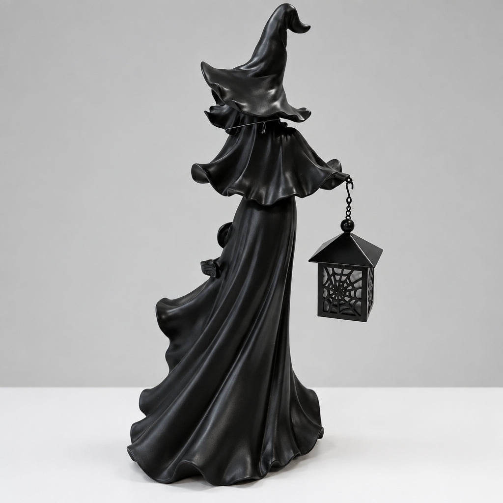 Schwarze Hexenlaterne für gemütliches Halloween-Licht