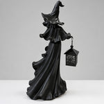 Schwarze Hexenlaterne für gemütliches Halloween-Licht