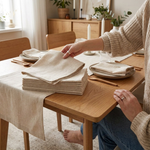 Serviettes de table en lin pour recevoir sans effort