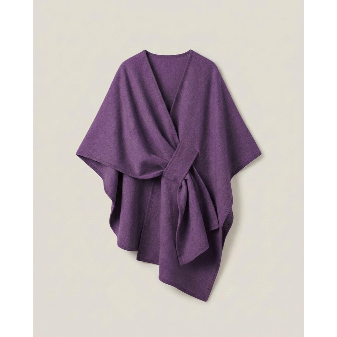 Omkeerbare poncho-wrap voor moeiteloos laagjes dragen  