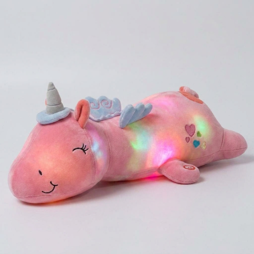 Luce Notturna Unicorno di Peluche per Notti Rilassanti