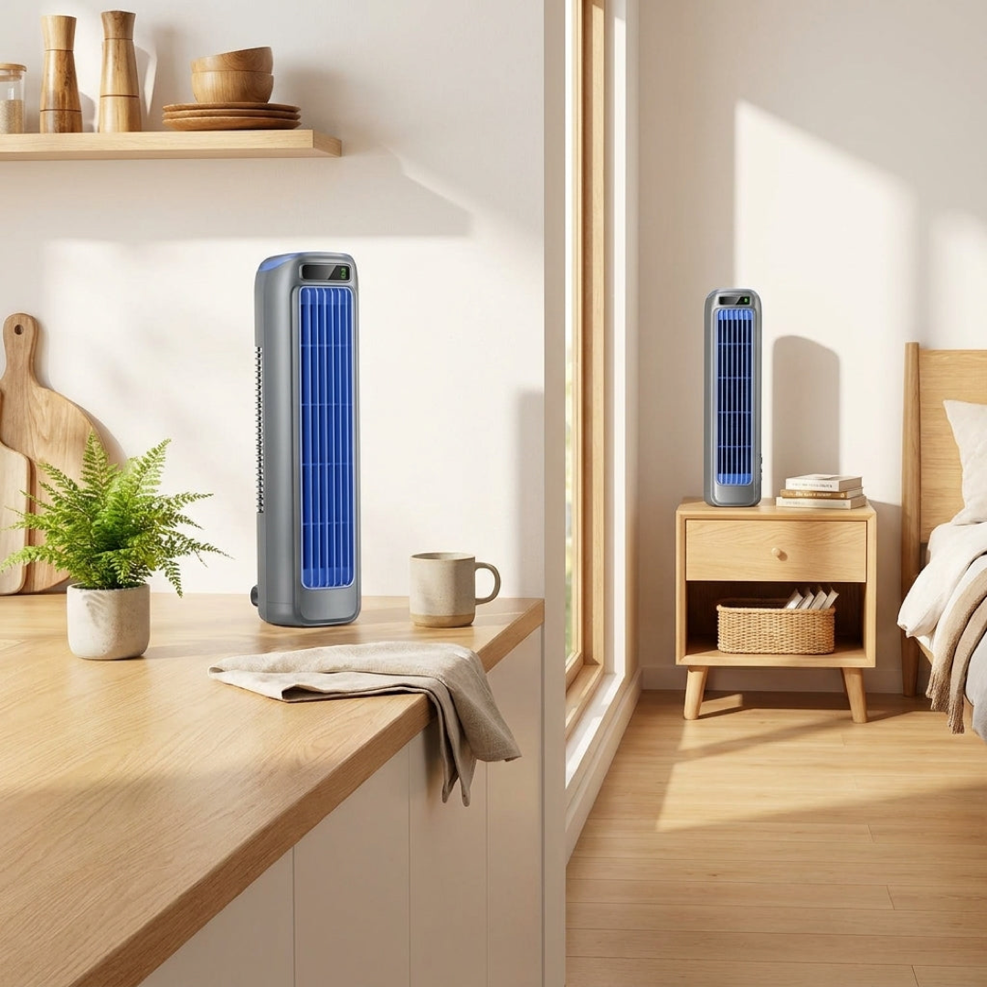 Oplaadbare draagbare ventilator voor stille verkoeling