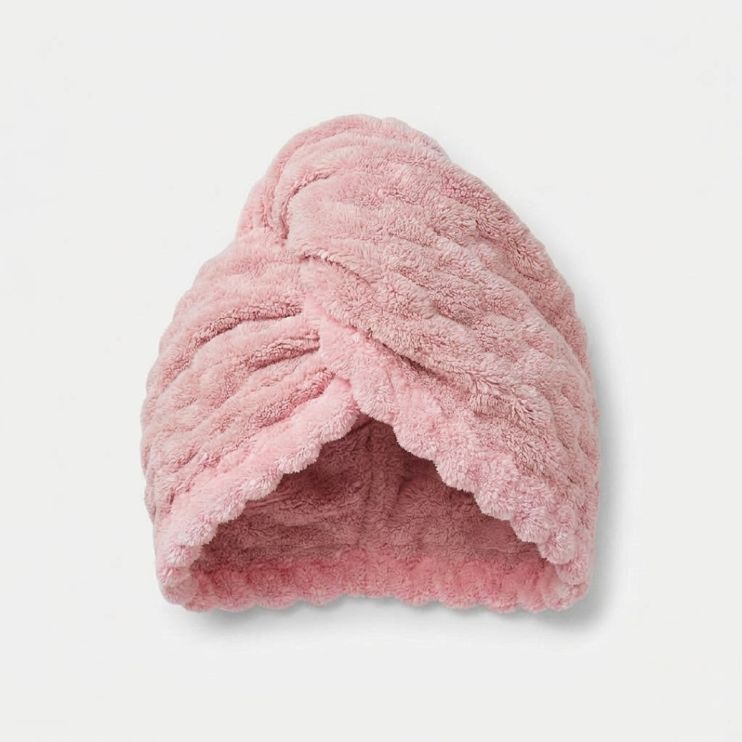 Turban de păr din microfibră pentru uscare mai rapidă, fără electrizare