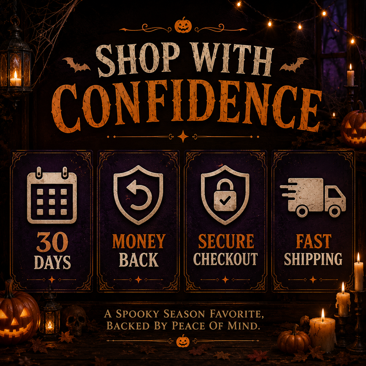 Set de calendar de Advent cu casă bântuită pentru distracție de Halloween