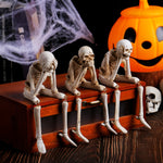 Griezelige skeletornamentenset voor eenvoudige Halloweendecoratie