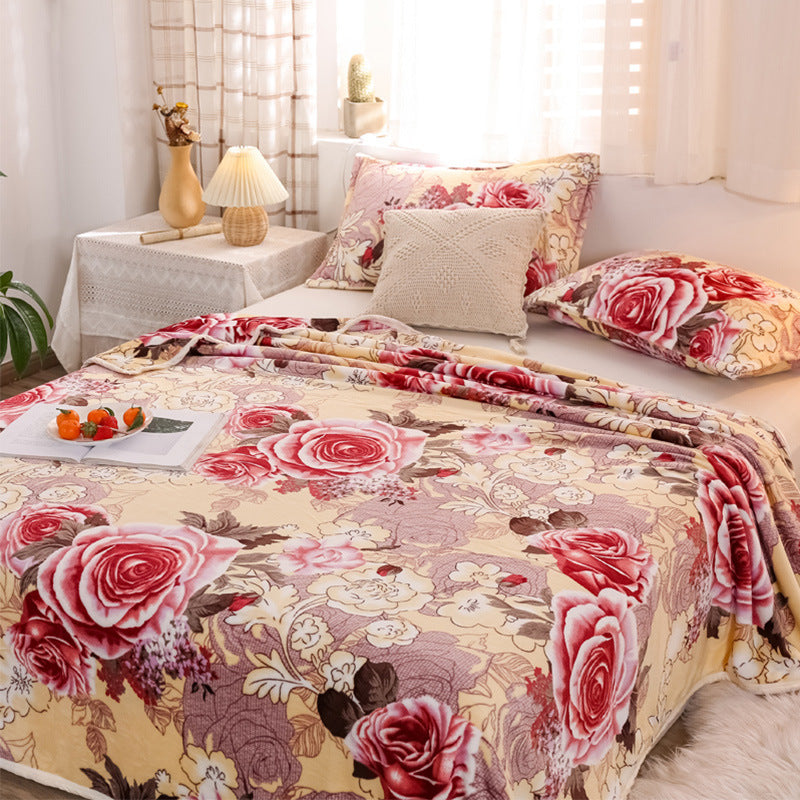 Flower Pattern Throw Blanket for Warm and Relaxing Nights