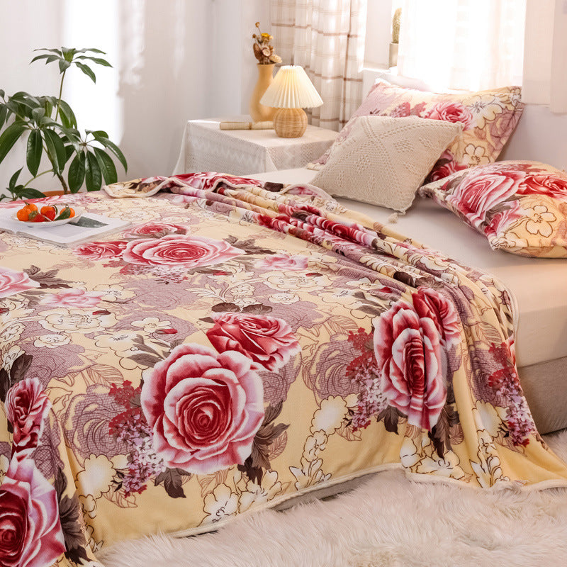 Coperta in pile floreale per serate accoglienti