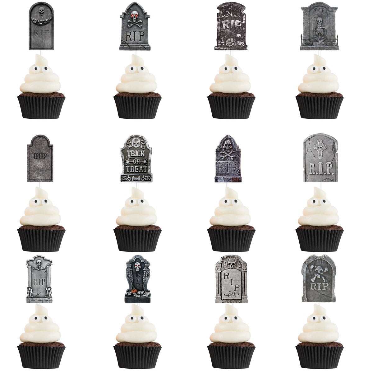 Halloween-Cupcake-Dekorationen für gruselige Party-Leckereien