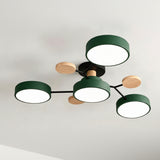Plafonnier LED minimaliste – lumière peu encombrante - Vert / 4 tasses / Blanc froid
